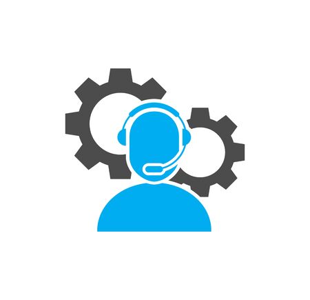 Service related icon on background for graphic and web design. Simple illustration. Internet concept symbol for website button or mobile appのイラスト素材