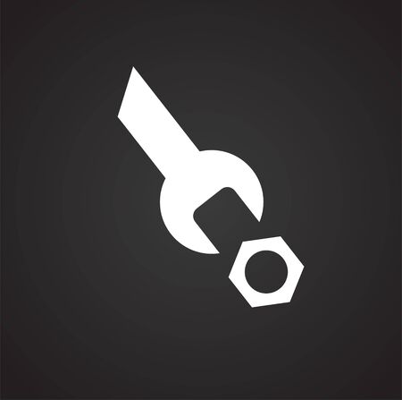 Service related icon on background for graphic and web design. Simple illustration. Internet concept symbol for website button or mobile appのイラスト素材