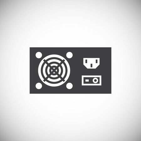 Computer hardware icon on background for graphic and web design. Simple illustration. Internet concept symbol for website button or mobile appのイラスト素材