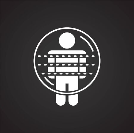 Body scan related icon on background for graphic and web design. Simple illustration. Internet concept symbol for website button or mobile appのイラスト素材