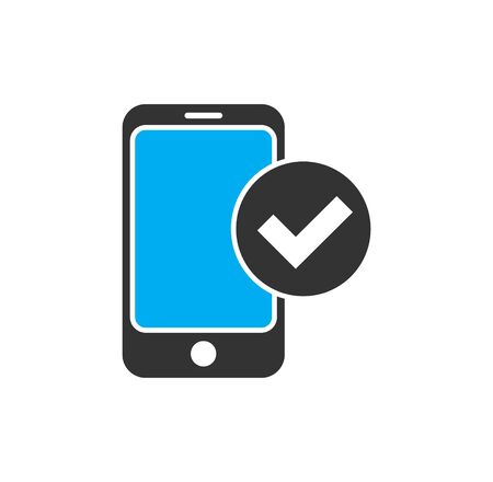 Smartphone related icon on background for graphic and web design. Simple illustration. Internet concept symbol for website button or mobile appのイラスト素材