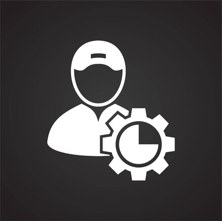 Service related icon on background for graphic and web design. Simple illustration. Internet concept symbol for website button or mobile appのイラスト素材