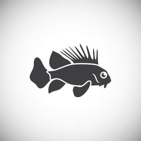 Fish related icon on background for graphic and web design. Simple illustration. Internet concept symbol for website button or mobile appのイラスト素材