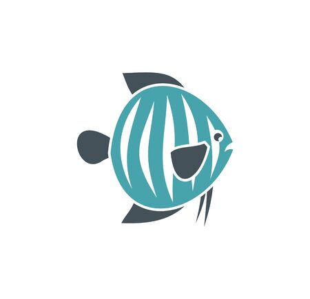 Fish related icon on background for graphic and web design. Simple illustration. Internet concept symbol for website button or mobile appのイラスト素材