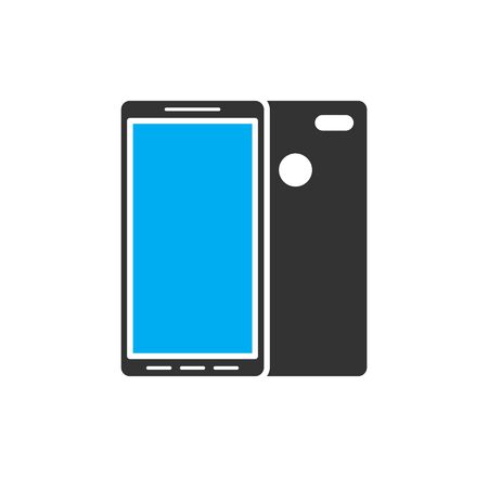 Smartphone related icon on background for graphic and web design. Simple illustration. Internet concept symbol for website button or mobile appのイラスト素材