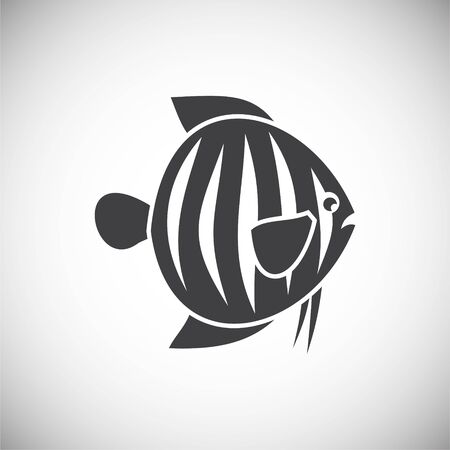 Fish related icon on background for graphic and web design. Simple illustration. Internet concept symbol for website button or mobile appのイラスト素材