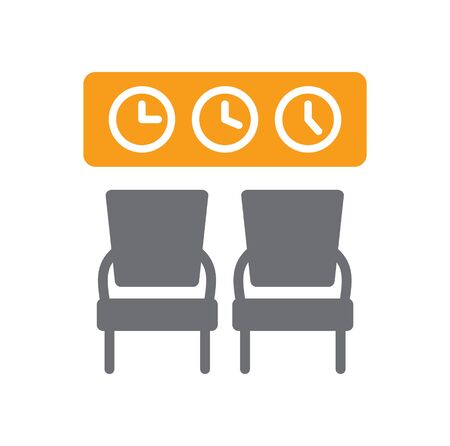 Airport related icon on background for graphic and web design. Simple vector sign. Internet concept symbol for website button or mobile appのイラスト素材