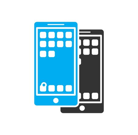 Smartphone related icon on background for graphic and web design. Simple illustration. Internet concept symbol for website button or mobile appのイラスト素材