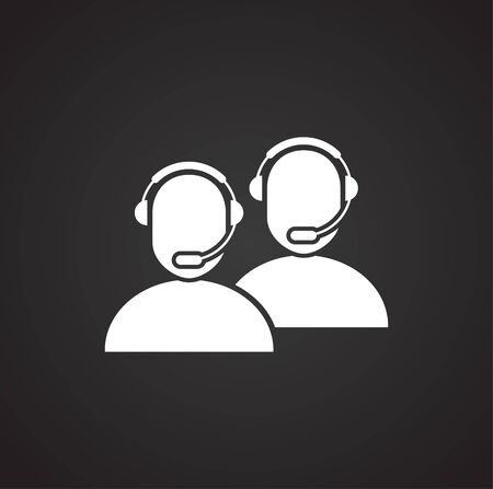 Service related icon on background for graphic and web design. Simple illustration. Internet concept symbol for website button or mobile appのイラスト素材