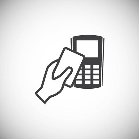 Pos terminal icon on background for graphic and web design. Simple illustration. Internet concept symbol for website button or mobile appのイラスト素材