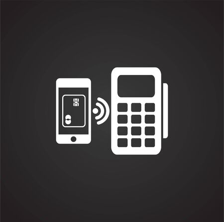 Pos terminal icon on background for graphic and web design. Simple illustration. Internet concept symbol for website button or mobile appのイラスト素材