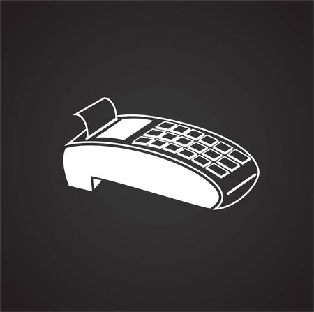 Pos terminal icon on background for graphic and web design. Simple illustration. Internet concept symbol for website button or mobile appのイラスト素材