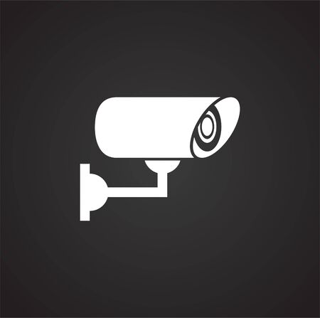 CCTV related icon on background for graphic and web design. Simple illustration. Internet concept symbol for website button or mobile appのイラスト素材