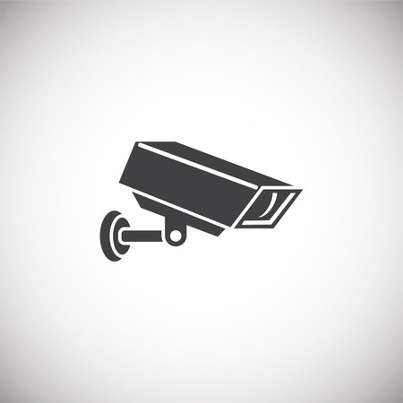 CCTV related icon on background for graphic and web design. Simple illustration. Internet concept...