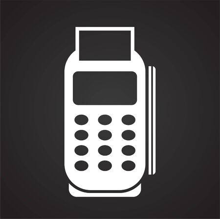 Pos terminal icon on background for graphic and web design. Simple illustration. Internet concept symbol for website button or mobile appのイラスト素材