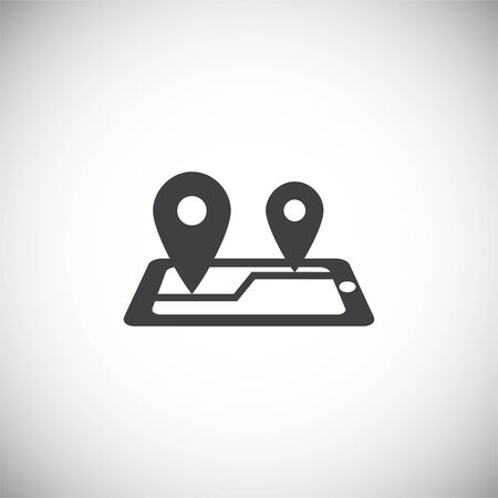 Geolocation related icon on background for graphic and web design. Simple illustration. Internet concept symbol for website button or mobile appのイラスト素材
