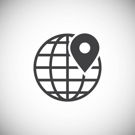 Geolocation related icon on background for graphic and web design. Simple illustration. Internet concept symbol for website button or mobile appのイラスト素材