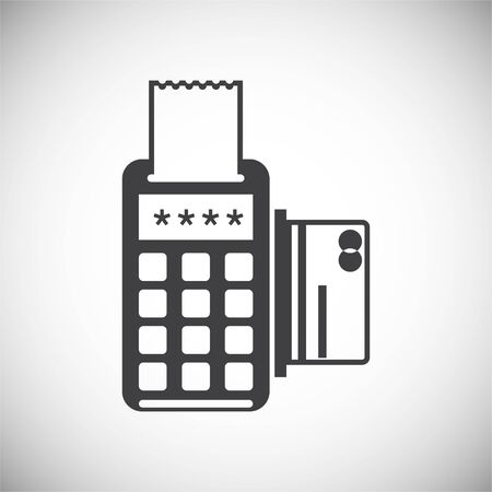 Pos terminal icon on background for graphic and web design. Simple illustration. Internet concept symbol for website button or mobile appのイラスト素材