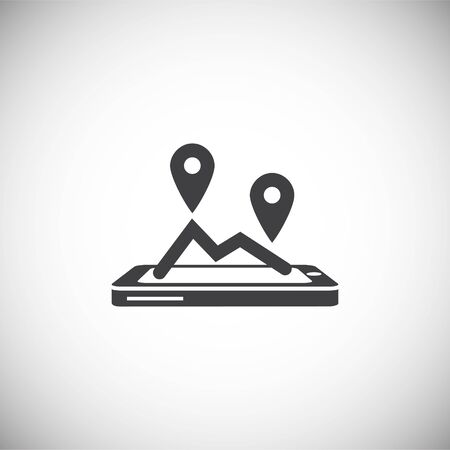 Geolocation related icon on background for graphic and web design. Simple illustration. Internet concept symbol for website button or mobile appのイラスト素材