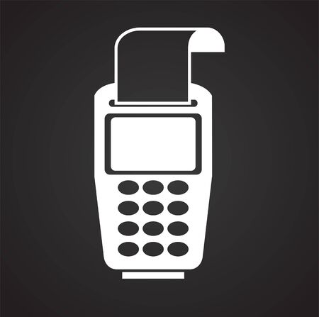 Pos terminal icon on background for graphic and web design. Simple illustration. Internet concept symbol for website button or mobile appのイラスト素材