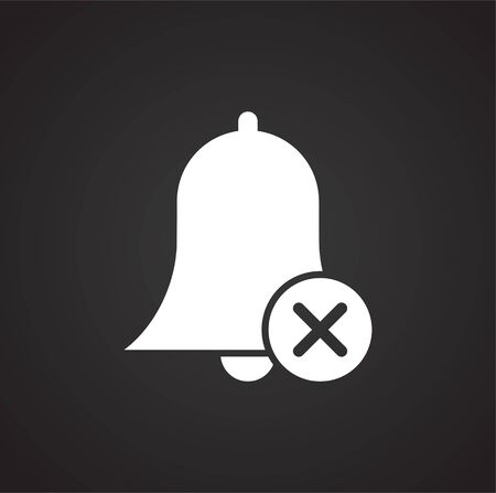 Bell icon on background for graphic and web design. Simple illustration. Internet concept symbol for website button or mobile appのイラスト素材