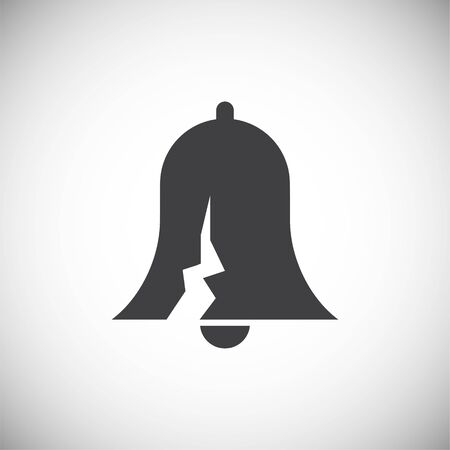 Bell icon on background for graphic and web design. Simple illustration. Internet concept symbol for website button or mobile appのイラスト素材