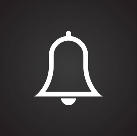 Bell icon on background for graphic and web design. Simple illustration. Internet concept symbol for website button or mobile appのイラスト素材