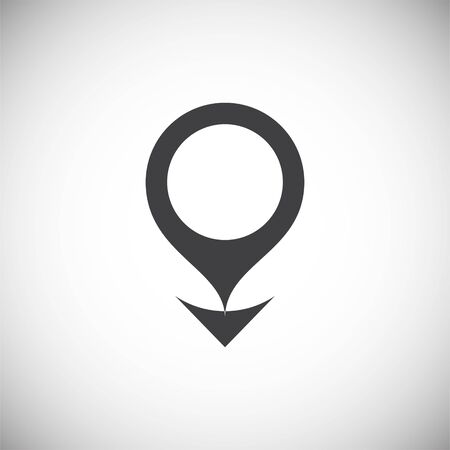 Geolocation related icon on background for graphic and web design. Simple illustration. Internet concept symbol for website button or mobile appのイラスト素材