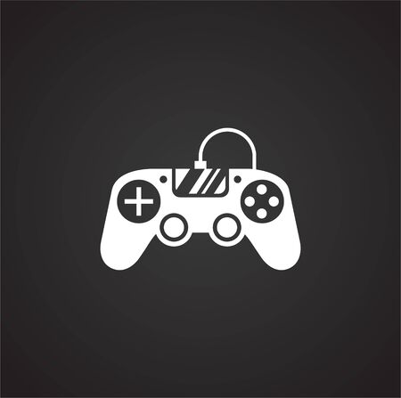 Joystick icon on background for graphic and web design. Simple illustration. Internet concept symbol for website button or mobile appのイラスト素材
