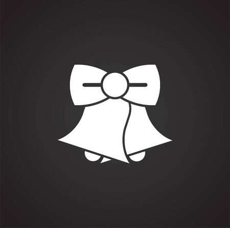 Bell icon on background for graphic and web design. Simple illustration. Internet concept symbol for website button or mobile appのイラスト素材