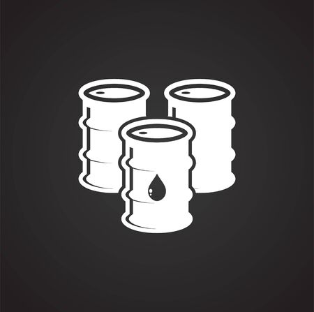 Oil Barrel related icon on background for graphic and web design. Simple illustration. Internet concept symbol for website button or mobile appのイラスト素材