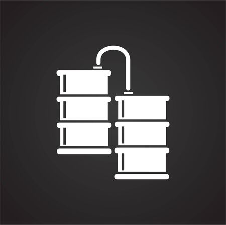 Oil Barrel related icon on background for graphic and web design. Simple illustration. Internet concept symbol for website button or mobile appのイラスト素材