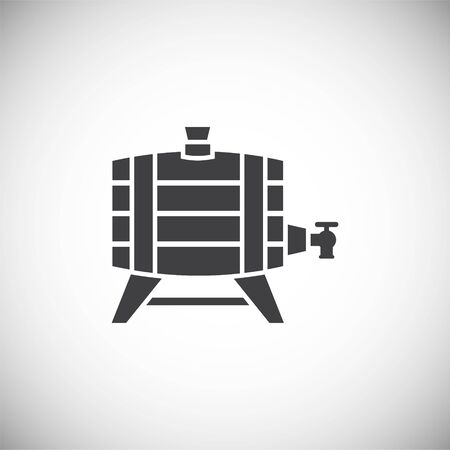 Barrel icon on background for graphic and web design. Simple illustration. Internet concept symbol for website button or mobile appのイラスト素材