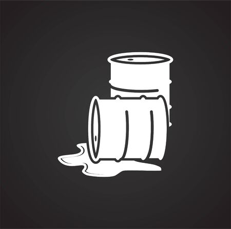 Oil Barrel related icon on background for graphic and web design. Simple illustration. Internet concept symbol for website button or mobile appのイラスト素材