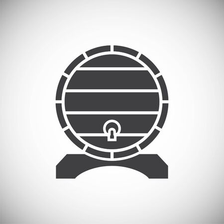 Barrel icon on background for graphic and web design. Simple illustration. Internet concept symbol for website button or mobile appのイラスト素材