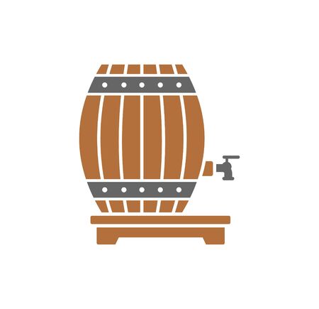 Barrel icon on background for graphic and web design. Simple illustration. Internet concept symbol for website button or mobile appのイラスト素材