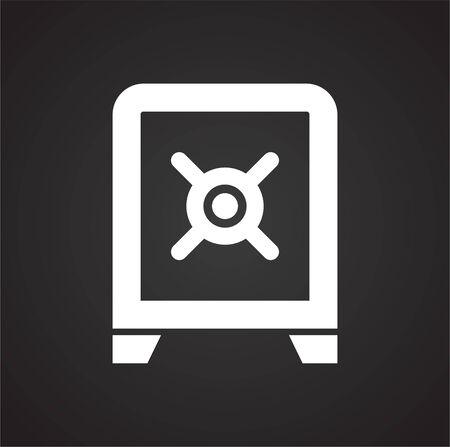 Money safe icon on background for graphic and web design. Simple illustration. Internet concept symbol for website button or mobile appのイラスト素材