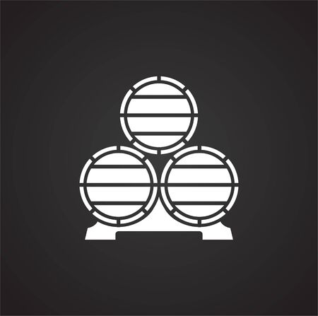 Barrel icon on background for graphic and web design. Simple illustration. Internet concept symbol for website button or mobile appのイラスト素材