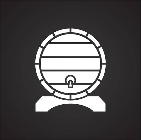 Barrel icon on background for graphic and web design. Simple illustration. Internet concept symbol for website button or mobile appのイラスト素材