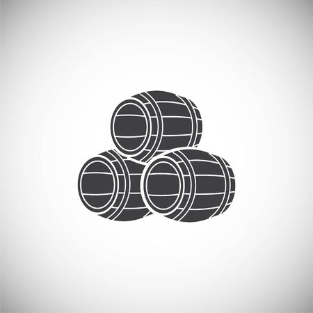 Barrel icon on background for graphic and web design. Simple illustration. Internet concept symbol for website button or mobile appのイラスト素材