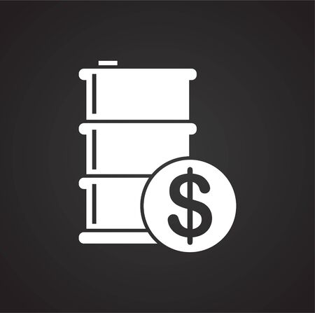 Oil Barrel related icon on background for graphic and web design. Simple illustration. Internet concept symbol for website button or mobile appのイラスト素材