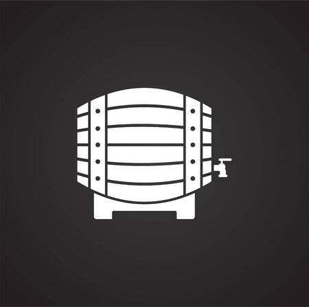 Barrel icon on background for graphic and web design. Simple illustration. Internet concept symbol for website button or mobile appのイラスト素材