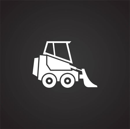 Heavy vehicle related icon on background for graphic and web design. Simple illustration. Internet concept symbol for website button or mobile appのイラスト素材