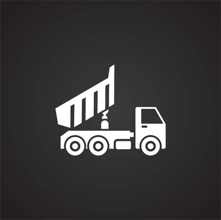 Heavy vehicle related icon on background for graphic and web design. Simple illustration. Internet concept symbol for website button or mobile appのイラスト素材