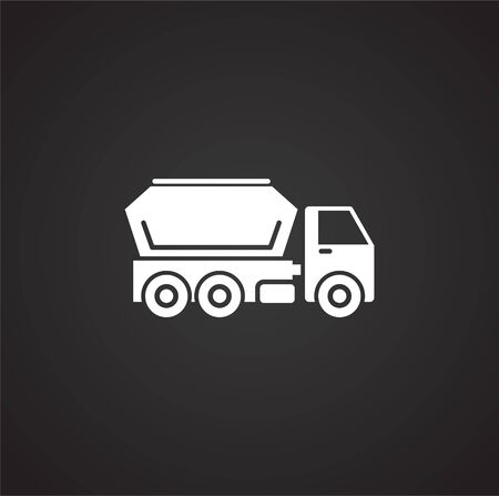 Heavy vehicle related icon on background for graphic and web design. Simple illustration. Internet concept symbol for website button or mobile appのイラスト素材