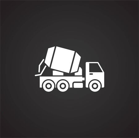 Heavy vehicle related icon on background for graphic and web design. Simple illustration. Internet concept symbol for website button or mobile appのイラスト素材