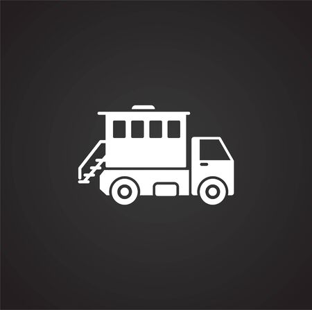 Heavy vehicle related icon on background for graphic and web design. Simple illustration. Internet concept symbol for website button or mobile appのイラスト素材
