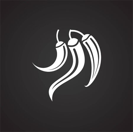 Red Hot pepper icon on background for graphic and web design. Simple vector sign. Internet concept symbol for website button or mobile appのイラスト素材