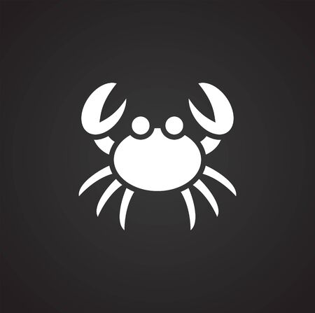 Seafood related icon on background for graphic and web design. Simple illustration. Internet concept symbol for website button or mobile appのイラスト素材