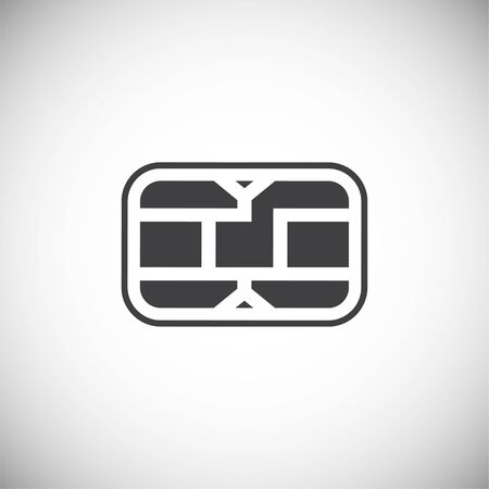 Computer chip related icon on background for graphic and web design. Simple illustration. Internet concept symbol for website button or mobile appのイラスト素材